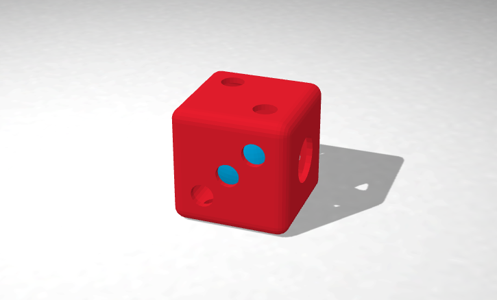 Codeblock design Sounding Dice - Tinkercad
