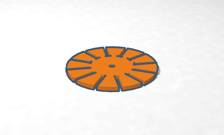 Codeblock design Encoder Wheel - Tinkercad