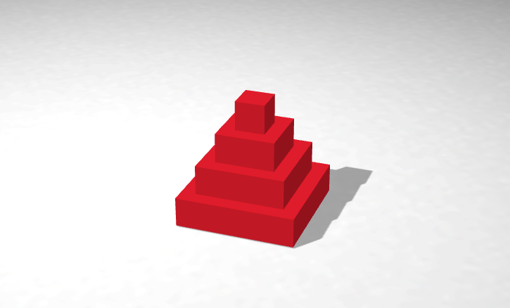 Codeblock design Codeblocks問題集: ピラミッド - Tinkercad