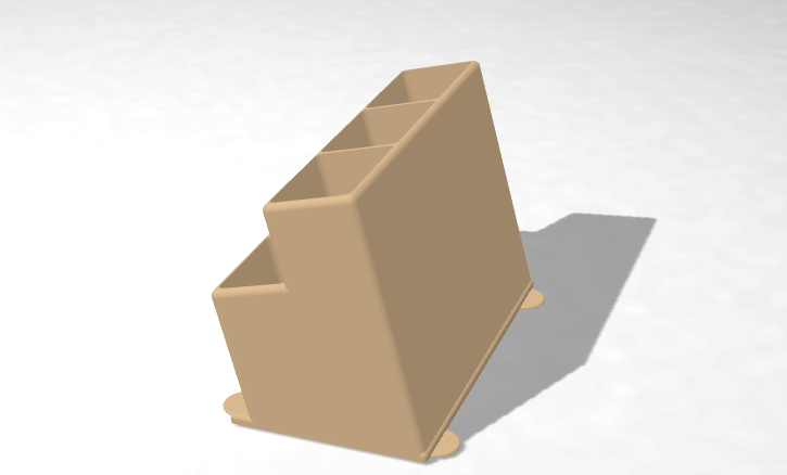 Codeblock design 6 slot pencil stand - Tinkercad
