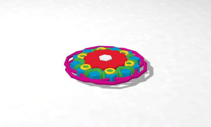 Codeblock design Rangoli for Diwali - Tinkercad