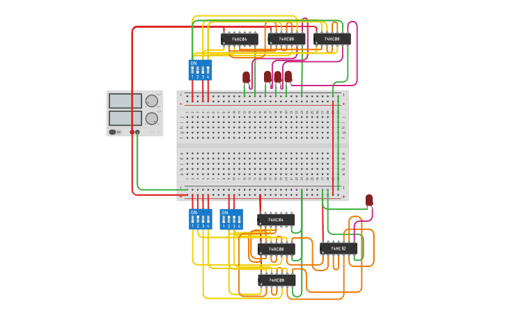 Circuit design Multiplexer & Demultiplexer - Tinkercad
