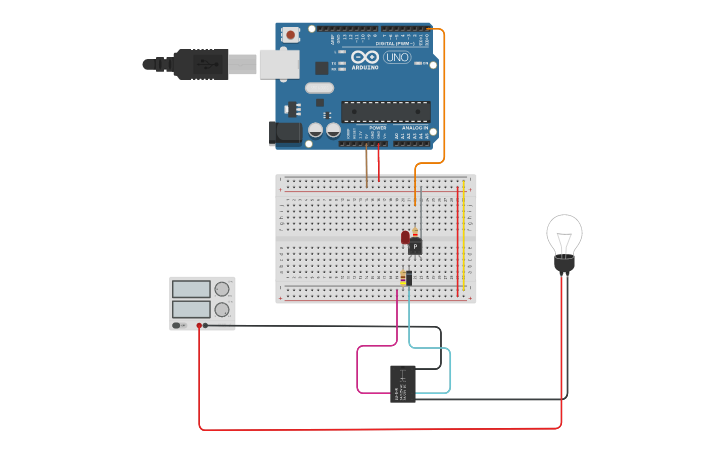 Circuit design MODULO RELAY - Tinkercad