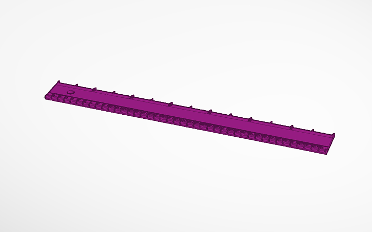 Gridfinity Protactor Ruler 3D design Gridfinity Ruler - Tinkercad