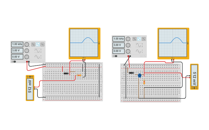 Circuit design Half Wave Rectifier - Tinkercad