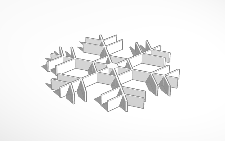 3D design snowflake - Tinkercad