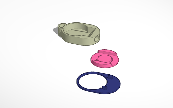3D design LED Button Light - Tinkercad