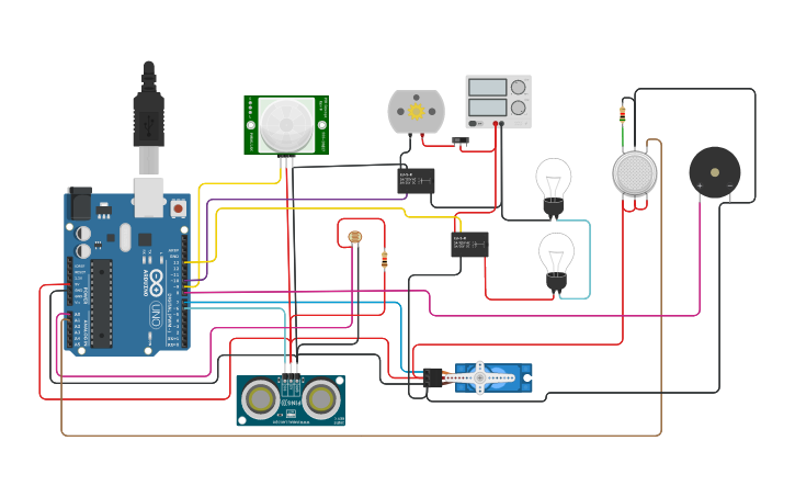 Circuit design School Automation - Tinkercad
