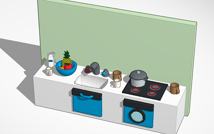 3D design cocina - Tinkercad