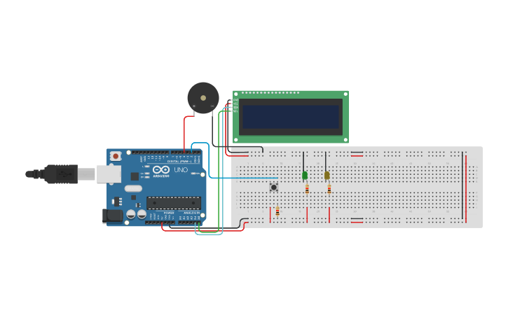 Circuit design LCD I2C ARDUINO UNO - Tinkercad