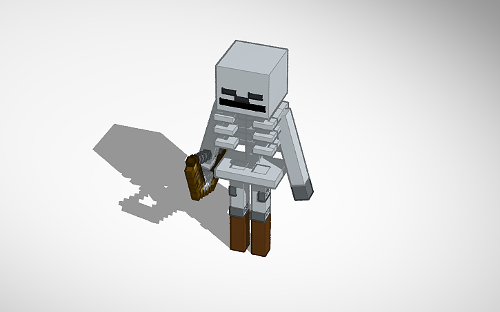 3D design MINECRAFT SKELETON - Tinkercad