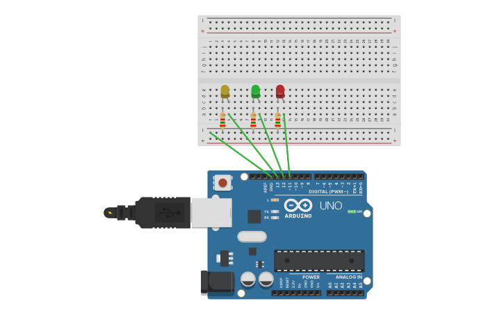 Circuit design led project - Tinkercad