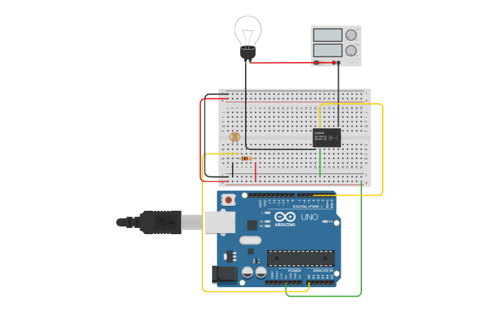 Circuit design Arduino Light Bulb - Tinkercad