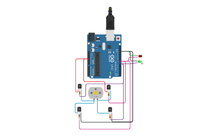 Openable Arduino Bridge Circuit design Arduino H Bridge - Tinkercad