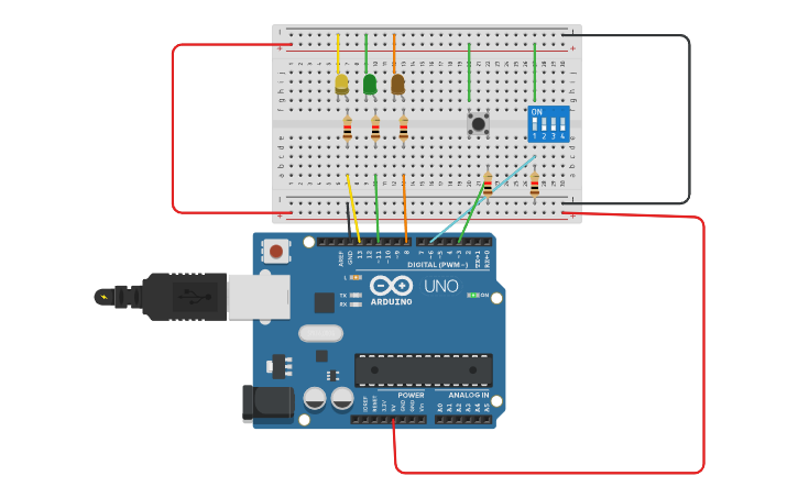 Arduino 21q Circuit design arduino 21 - Tinkercad