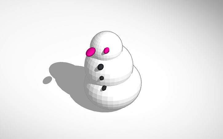 3D design snowman - Tinkercad