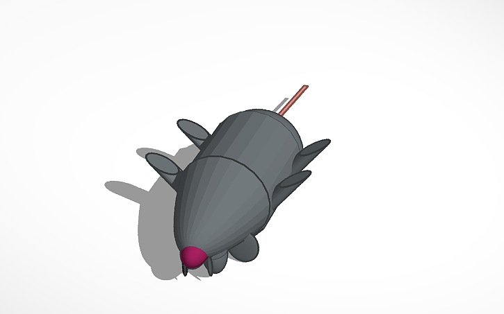 3D design dead rat - Tinkercad