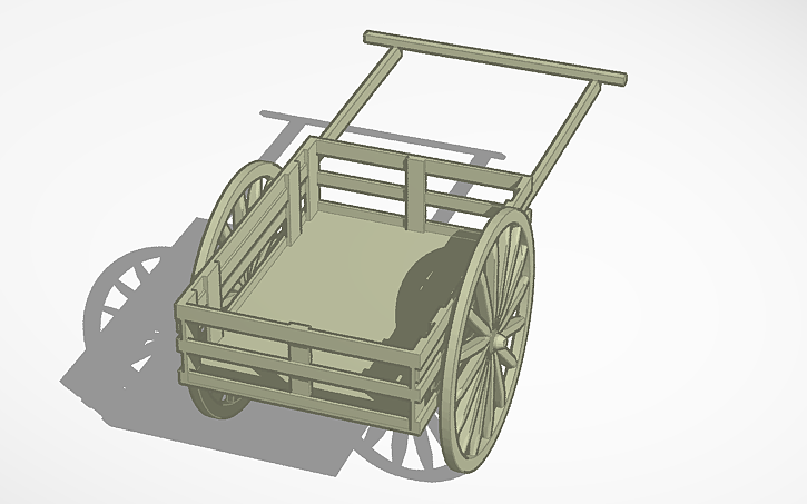 3D design handcart - Tinkercad