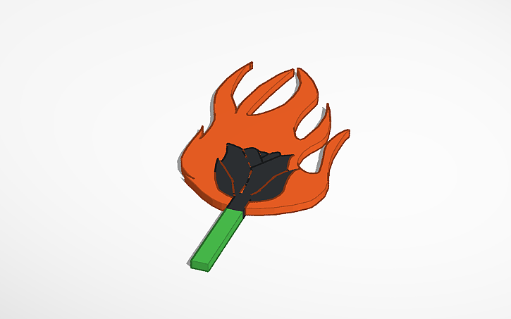 3D design HEY FIRE ROSE KITSUNE - Tinkercad