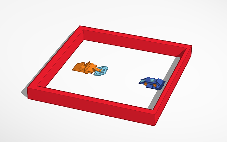 3D design orangino vs flippo - Tinkercad