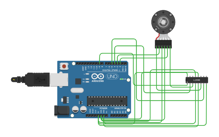 Circuit design ENCODER - Tinkercad