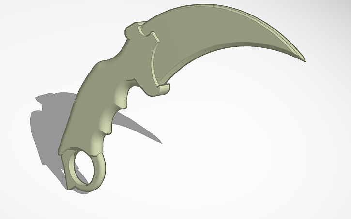 3D design Karambit - Tinkercad