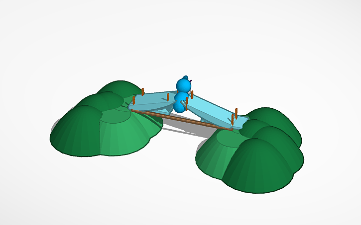 3D design humming moving brigde - Tinkercad