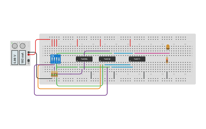 Circuit design Logic Combination - Tinkercad