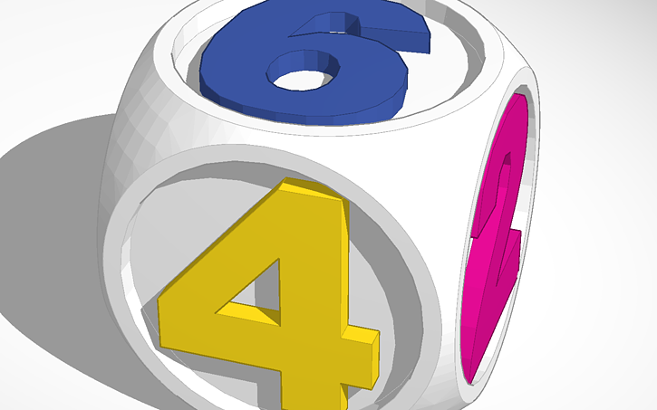 3D design Cube numbers - Tinkercad