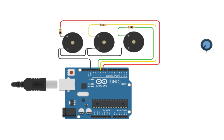 Circuit design Step3 Aktuator Basis Digital Output - Tinkercad