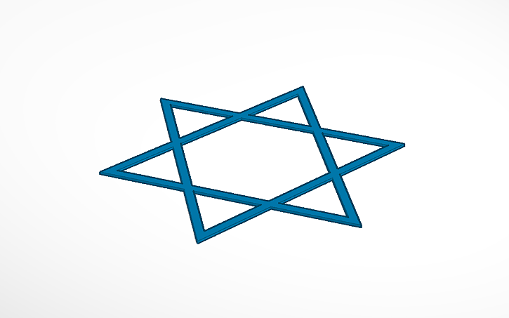 3D design Star of David - Tinkercad