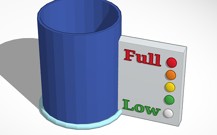 3D design Water Level Indicator - Tinkercad