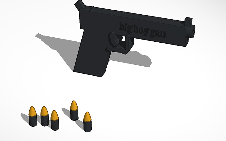 3D design big boy gun - Tinkercad
