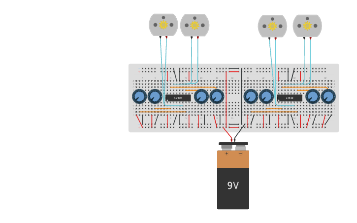 Circuit design Controlled DC Motor - Tinkercad