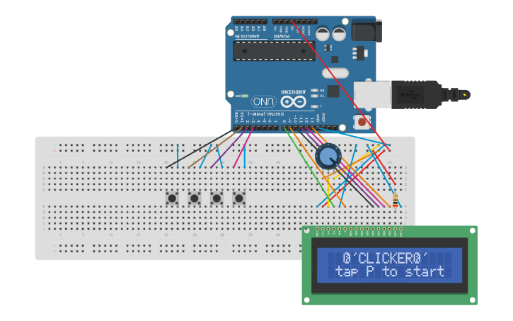 Circuit design CLICKER ADVANCED 😲 - Tinkercad