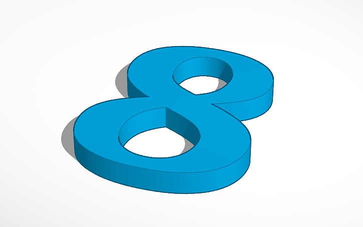 3D design Number 8 - Tinkercad