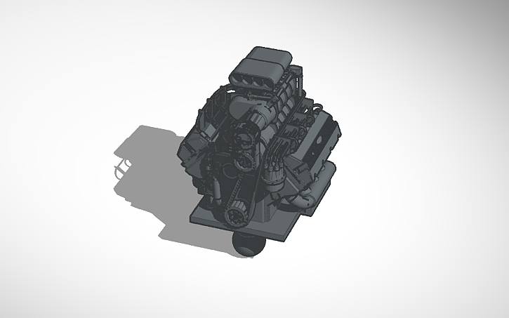 3D design V8 Engine - Tinkercad