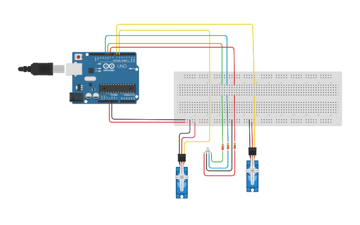 Circuit design Color Sorting Machine - Tinkercad