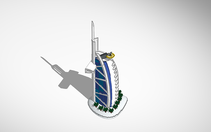 3D design Burj Al-Arab - Tinkercad
