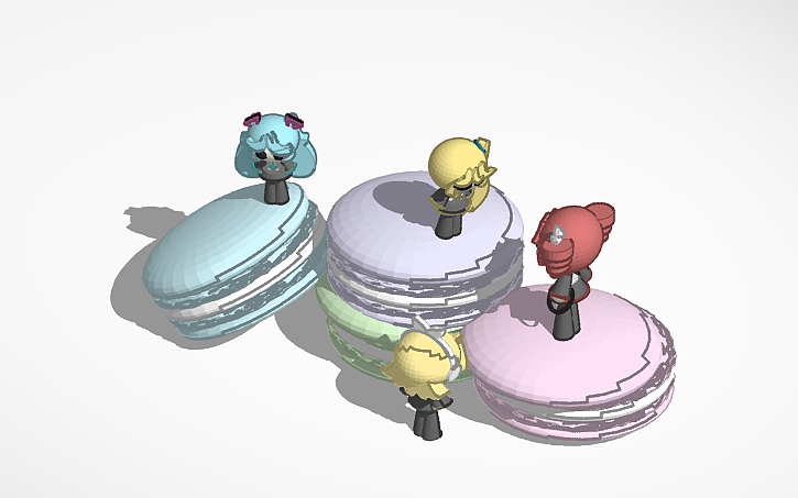 3D design macorons - Tinkercad