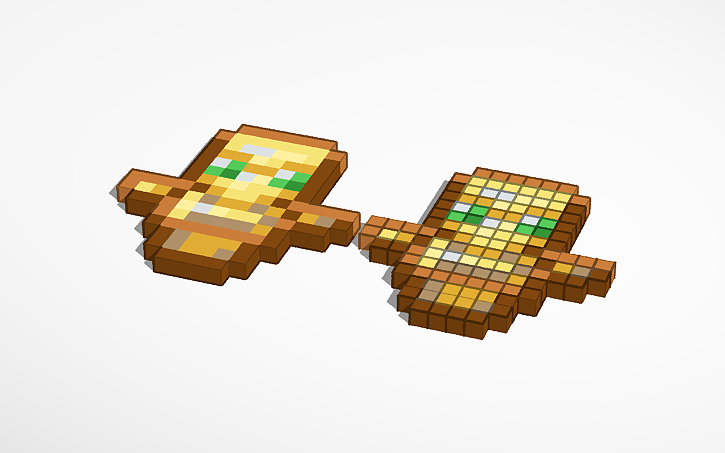 3D design minecraft totem - Tinkercad
