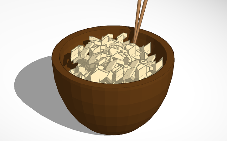 3D design Rice Bowl - Tinkercad