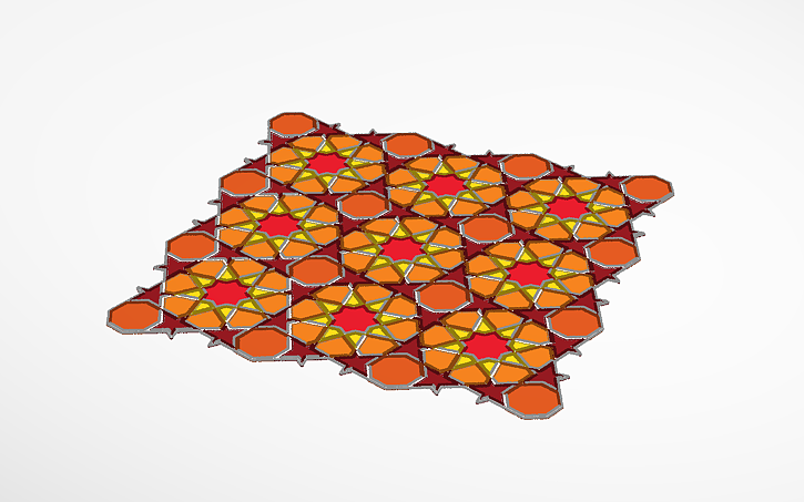 3D design Arabic Edge Pattern - Tinkercad