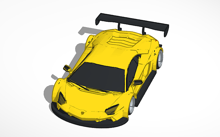3D design lamborghini race car - Tinkercad