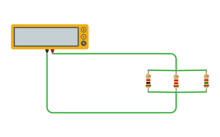 Circuit design RESISTORS IN PARALLEL 2 - Tinkercad