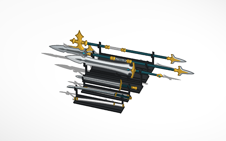 3D design Weapons Display - Tinkercad