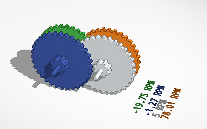 3D design Exponential Gear Stack - Tinkercad