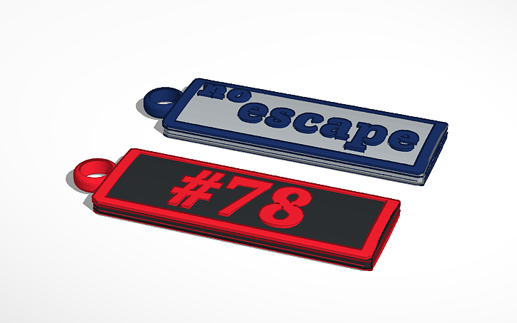 3D design keychains - Tinkercad