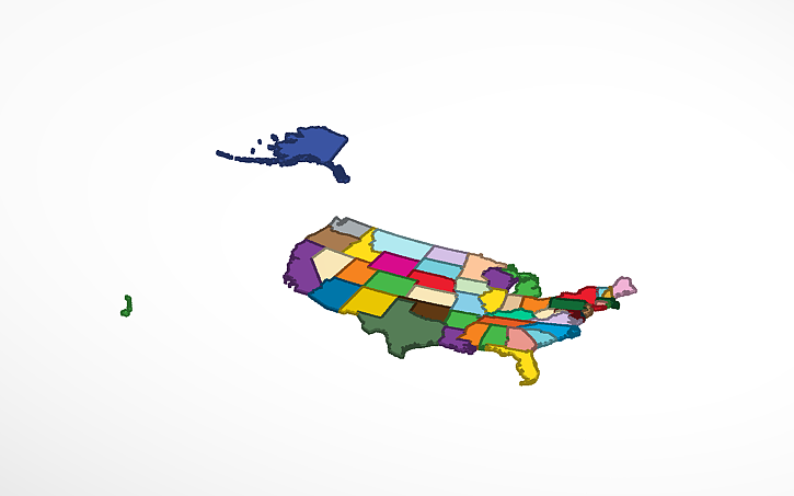 3D design US Map - Tinkercad