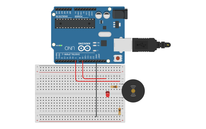 Circuit design Piezo Speaker Arduino Circuit - Tinkercad